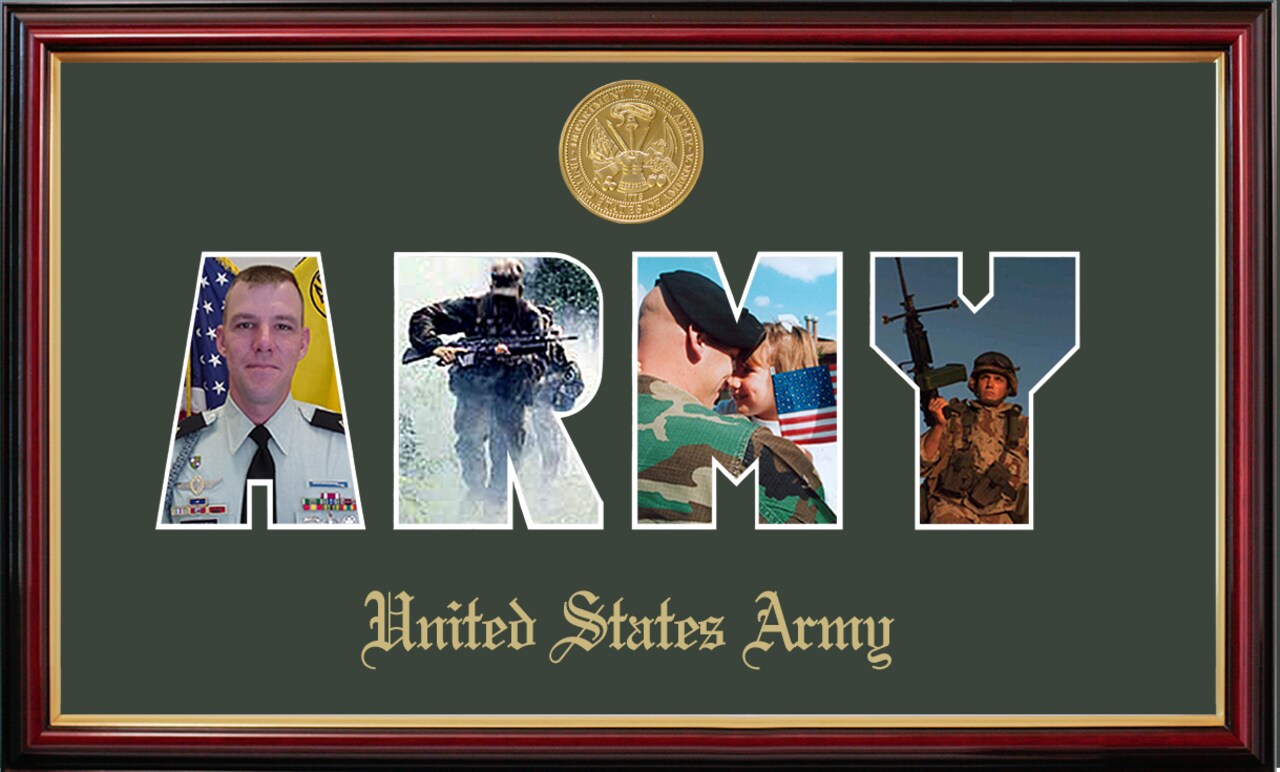 Patriot Frames Army Collage Photo Petite Frame with Gold Medallion